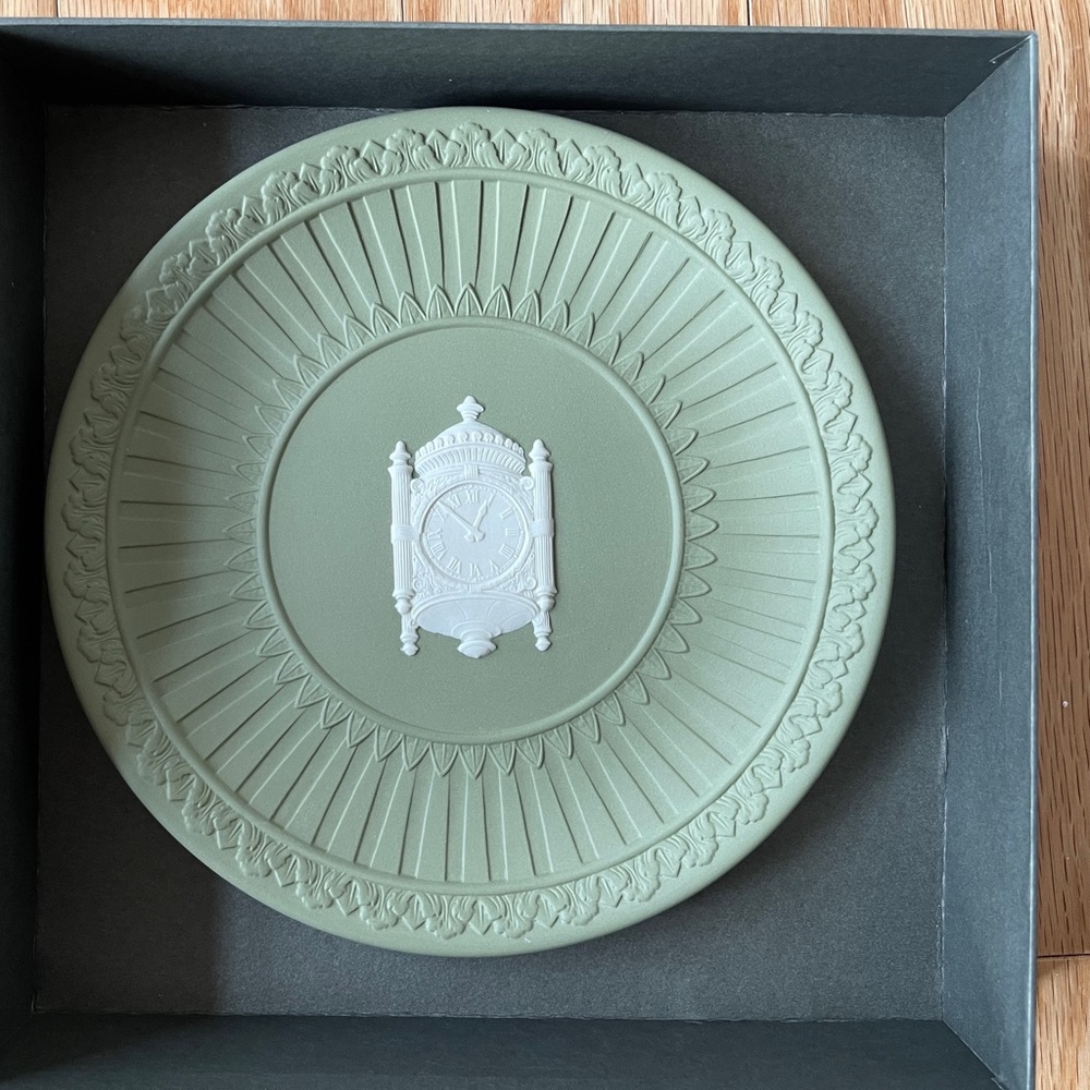 Wedgwood white on green Marshall Field’s celebration plate